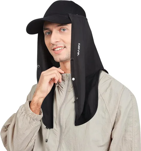 Miniatura 10 de Protección solar UV ajustable para el cuello, máscara multifuncional de protección solar 2 en 1, complemento de solapa para el cuello para gorras