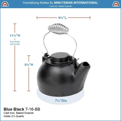 Miniatura 2 de Hervidor de leña humidificador de hierro fundido de 2.5 cuartos