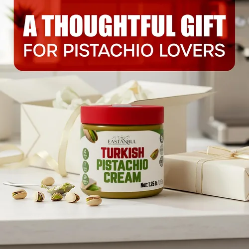 Miniatura 8 de Eastanbul Crema de pistacho, 1.25 libras, mantequilla de pistacho, crema turca para untar, kit de barra de chocolate Dubai, pasta perfecta