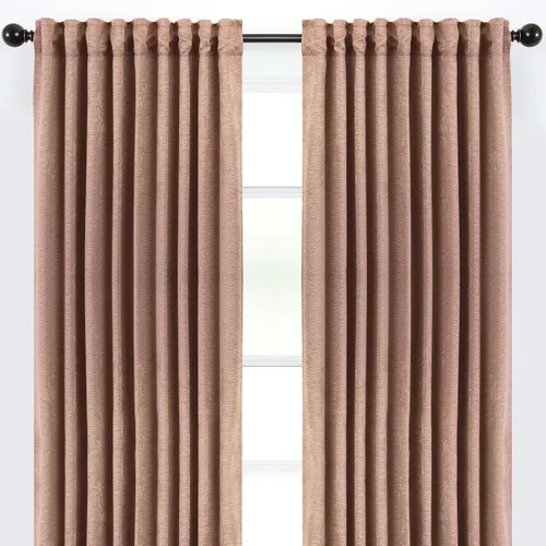 Miniatura 5 de Chanasya - Paneles de cortina con textura en relieve para sala de estar, dormitorio, ventana, patio, oficina, sala de estar. Cortinas para oscurecer
