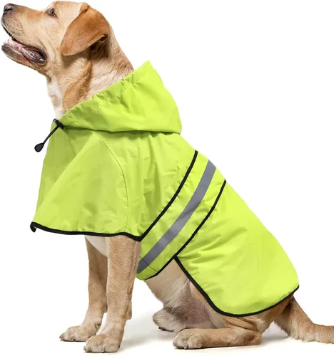 Miniatura 9 de Impermeables para Perros - Impermeables con Capucha para Perros, Chaqueta de Lluvia Reflectante Ajustable para Perros, Chaqueta de Lluvia Resistente