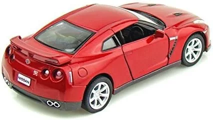 Miniatura 2 de KiNSMART 2009 Nissan GT-R R35 Rojo 5 "1:36 Escala Die Cast Metal Modelo Coche de Juguete w/Pullback Action