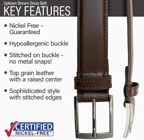 Miniatura 2 de Uptown Belt - Cinturón de cuero de grano superior con hebilla certificada sin níquel