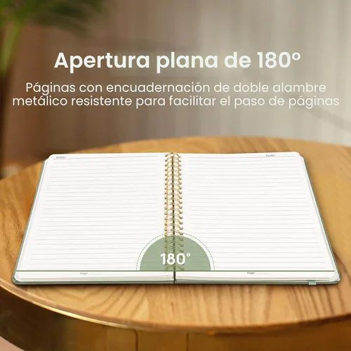 Miniatura 4 de Cuaderno rayado en espiral para mujeres y hombres, 140 páginas, cuaderno de tapa dura con rayas universitarias para trabajo y toma de notas, diarios