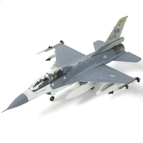 Miniatura 7 de NUOTIE 1/100 F-16C Fighting Falcon Fighter Model Metal DieCast Aircraft Jet Kit Modelo de Avión de Combate Avión de Caza Militar para Colección