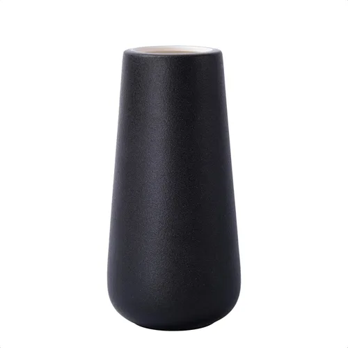 D'vine Dev Florero de cerámica de 8 pulgadas con acabado texturizado, diseño minimalista para cocina, dormitorio, sala de estar, centros de mesa,