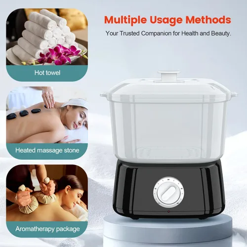 Miniatura 3 de Calentador de toallas calientes, vaporizador de toallas de calentamiento rápido para tratamientos faciales puede contener 12 mini toallas húmedas