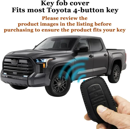 Miniatura 6 de Funda para Llavero para Accesorios Toyota Tundra 2022-2024 2025 2026, para Tacoma 2024 2025 2026 Cubierta de Llavero de Cuero, para Camry 2025 2026