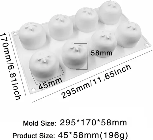 Miniatura 2 de Moldes de silicona para hornear pasteles de mousse, moldes de caramelo de chocolate naranja 3D, moldes de postre de silicona para pastelería, pudín