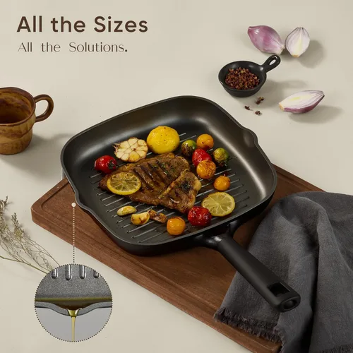 Miniatura 7 de CAROTE Juego de 28 ollas y sartenes, antiadherentes, utensilios de cocina antiadherentes de inducción de titanio, juego de cocina de granito