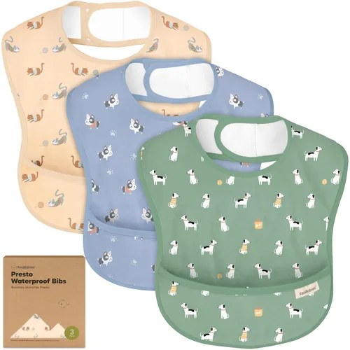 Miniatura 25 de KeaBabies Paquete de 3 baberos impermeables para comer, baberos ligeros para alimentación de niños pequeños con gran atrapador de alimentos, a