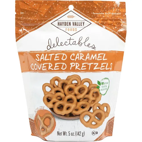 Miniatura 20 de Hayden Valley Foods Pretzels cubiertos con sabor a yogur de arándanos Bolsas de 5 onzas (paquete de 3) Sin sabores artificiales, conservantes