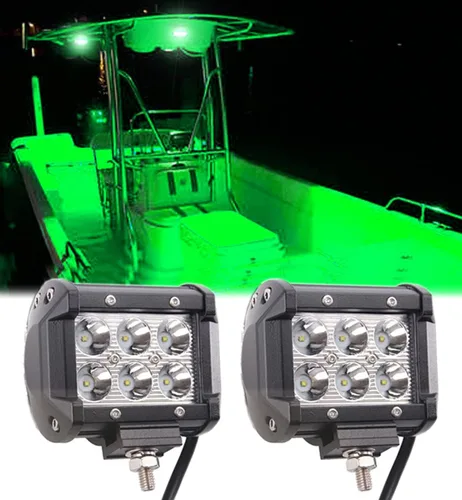 Miniatura 11 de Shangyuan Pontón - Faros delanteros de acoplamiento para barco, luces LED marinas para kayak, bajo, Jon, pesca, lancha, luz de esparcidor, camiseta