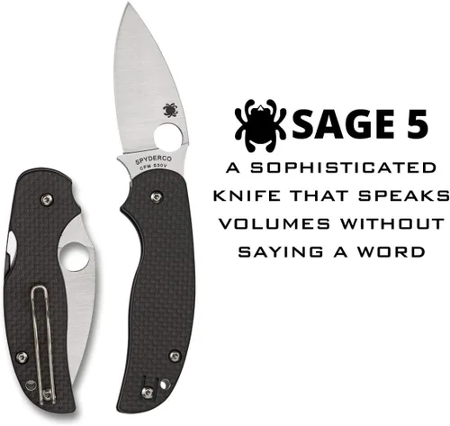 Miniatura 2 de Cuchillo de hoja plegable Spyderco Sage C123CFPCL con 5 cierres de compresión.