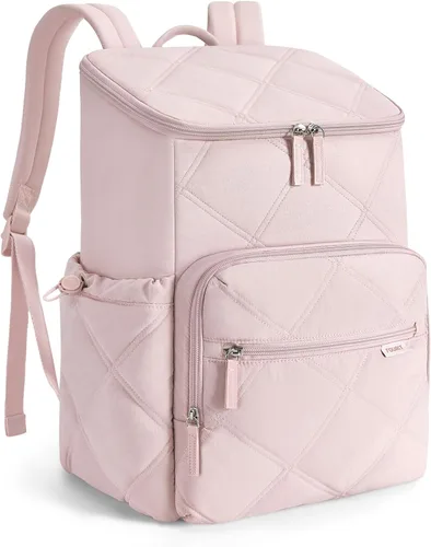 Miniatura 10 de TOURIT Enfriador de mochila aislante: 30 latas impermeable a prueba de fugas mochila más fresca suave bolsa de viaje playa picnic camping Rosa