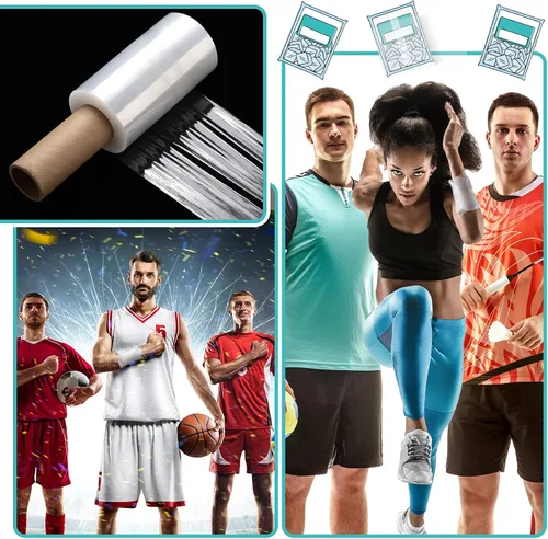 Miniatura 6 de Outus Envoltura de película de plástico con asa Bolsas de plástico para envoltura de tatuaje de hielo, adecuada para entrenadores atléticos