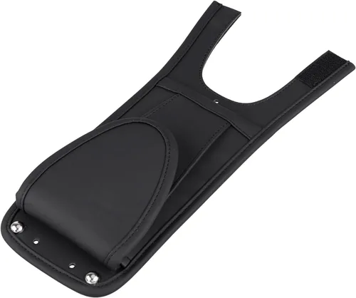 Miniatura 6 de Cubierta de tanque de cuero PU negro Panel Pad Bib W/bolsa para Harley Fatboy FLSTF 2000-2017 Softail 2000-2016