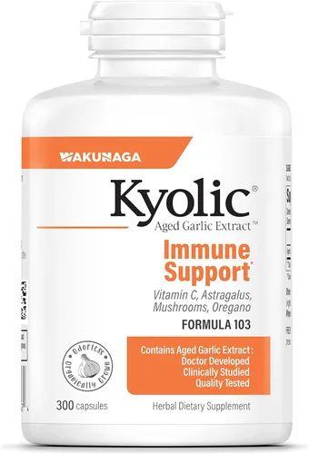 Miniatura 6 de Kyolic Fórmula 103 de extracto de ajo envejecido, apoyo inmunológico*, 100 cápsulas