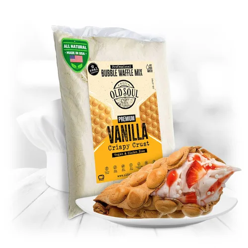 Miniatura 14 de OldSoul - Mezcla profesional de gofres de burbujas, sin gluten, crujiente, sabor vainilla, mezcla de gofres de huevo, 28 gofres