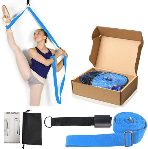 Miniatura 13 de Estirador de piernas, flexibilidad de puerta y correa para estirar las piernas, ideal para ballet, baile de animadoras, gimnasia o cualquier