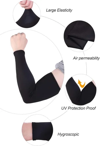 Miniatura 5 de Mudder 8 Pairs UV Sun Protection Cooling Arm Sleeves for Men Women Youth Silk Compression Arm Cover Breathable Outdoors