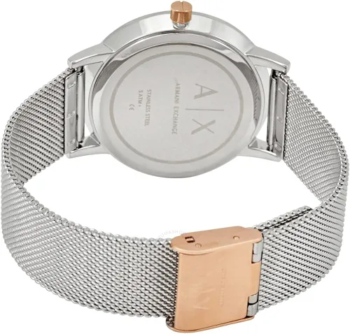 Miniatura 2 de Armani Exchange - Reloj de cuarzo de acero inoxidable para mujer con correa de cuero