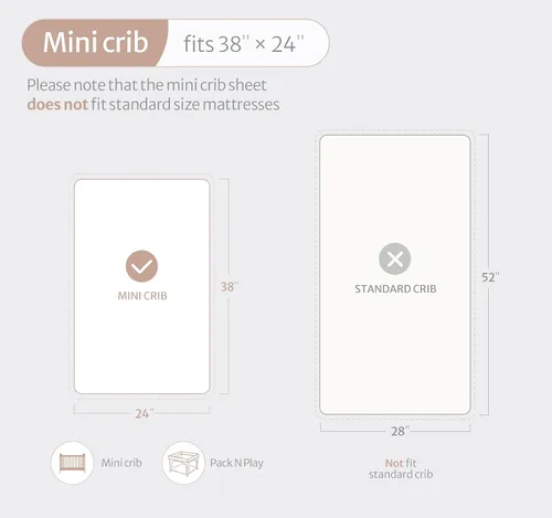 Miniatura 84 de Blissful Diary Sábanas de muselina para cuna para niñas, sábana de bebé de algodón suave bohemio para colchón de cuna estándar de 52 x 28 pulgadas