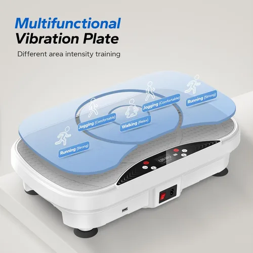 Miniatura 4 de MERACH Vibration Plate Exercise Machine, Vibration Plate for Lymphatic Drainage Weight Loss, Vibrating Plate Exercise Machine with Bluetooth and LED