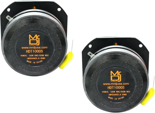 Miniatura 5 de 2 Mr. Dj HDT1000S - Tweeter de alta compresión de bala de titanio de 4 pulgadas y 500 W (cromado)