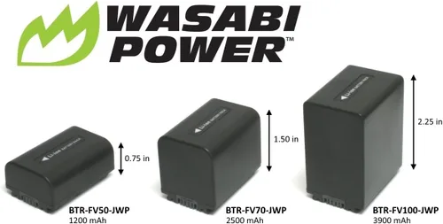 Miniatura 5 de Wasabi Power Batería (paquete de 2) y cargador para Sony NP-FV30, NP-FV40, NP-FV50 y Sony DCR-SR15, SR21, SR68, SR88, SX15, SX21, SX44, SX45, SX63