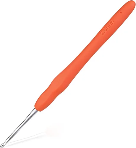 Miniatura 13 de Gancho de ganchillo de 0,5 mm, mango ergonómico para manos con artritis, agujas de tejer extra largas para principiantes y lana para ganchillo