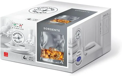 Miniatura 3 de Bormioli Rocco Sorgente - Vasos dobles Old Fashioned, 14.25 onzas, color blanco, 4 unidades (paquete de 1)