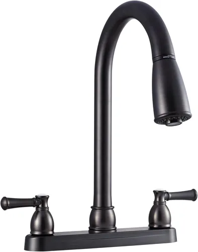 Miniatura 13 de Llave para fregadero de cocina Dura Faucet, llave de reemplazo no metálica con doble palanca para casas rodantes, caravana quinta rueda