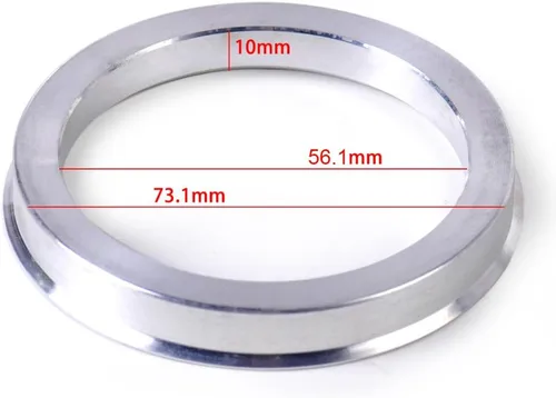 Miniatura 4 de 4 anillos centrados en el cubo de la rueda de 56.1 a 73.1 pulgadas OD = 2.878 in ID = 2.209 in - Anillos de rueda de aleación de aluminio 73.1 a 56.1