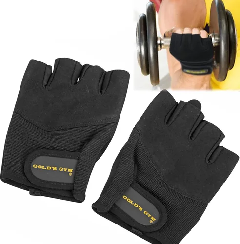 Golds Gym - Guantes de entrenamiento clásicos, guantes de entrenamiento, levantamiento de pesas, fitness, ejercicio (talla M)