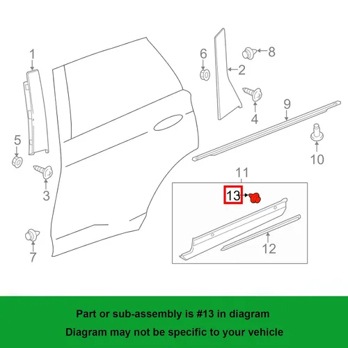 Miniatura 3 de Panel basculante y clip de moldeo de puerta para Ford W716352-S300 para Mustang Edge Escape F-150 Ranger, Lincoln Continental MKC MKX Nautilus