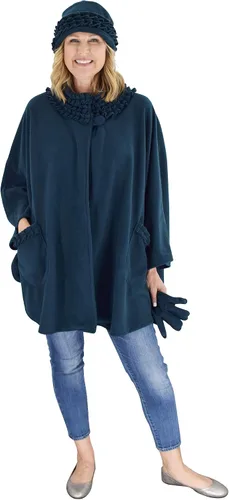 Miniatura 4 de Le Moda - Abrigo polar con forro polar con guantes y sombrero a juego Colección de invierno Talla única