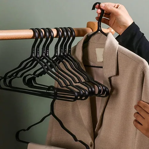 Miniatura 7 de Perchas de ropa de aleación de aluminio 10 piezas no deformado perchero