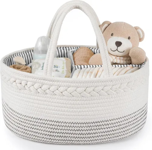 Miniatura 16 de Maliton Organizador de Pañales para Bebé Niño - Cuerda de Algodón para Cambiador, Almacenamiento de Guardería, Artículos Imprescindibles para Bebé