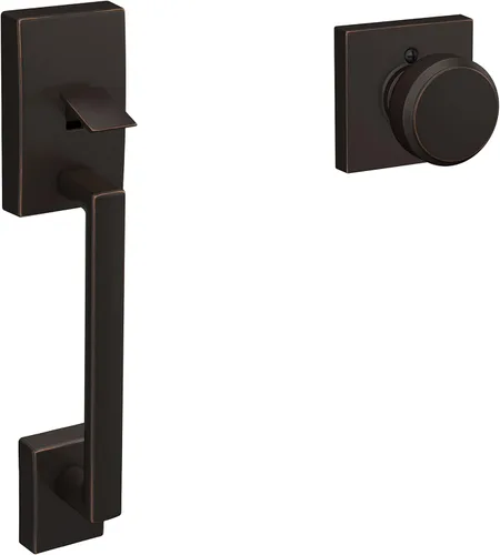 SCHLAGE FE285 CEN 716 BWE COL 16-080 10-027 134 Manijas de entrada delantera interior, tapicería Collins, bronce envejecido
