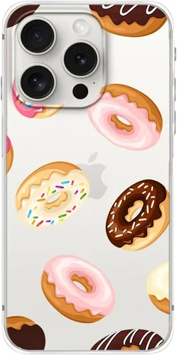 Miniatura 10 de Blingy's Funda para iPhone 15 Pro, bonito patrón de Navidad con diseño de copos de nieve de invierno, funda protectora transparente de TPU suave