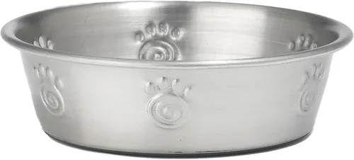 Miniatura 8 de PetRageous 13097 Fiji - Cuenco para perro de acero inoxidable antideslizante apto para lavavajillas, capacidad de 1.75 tazas, 5.5 pulgadas