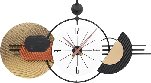 Miniatura 12 de Reloj de pared redondo de 10 pulgadas, funciona con pilas, de cuarzo, sin tictac, decorativo, analógico, para apartamento, sala de estar