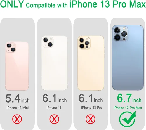Miniatura 2 de Funda magnética compatible con iPhone 13 Pro Max, compatible con carga inalámbrica MagSafe, parte trasera transparente antiarañazos, a prueba