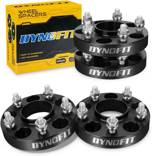 dynofit Espaciadores de rueda de 5 x 114.3 de 1 pulgada, 4 piezas para Nissan 350Z/370Z e Infiniti G35/G37/FX35, orificio central de 2.602 in,