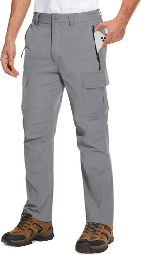 Miniatura 2 de TACVASEN Pantalones de trabajo para hombre, resistentes al agua, antidesgarros, de secado rápido, para senderismo, viajes, exteriores, con 5