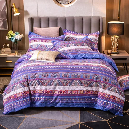Miniatura 18 de ABREEZE Fundas de edredón individuales, juego de ropa de cama bohemio retro, funda de edredón de mandala colorida, funda de colcha estilo floral