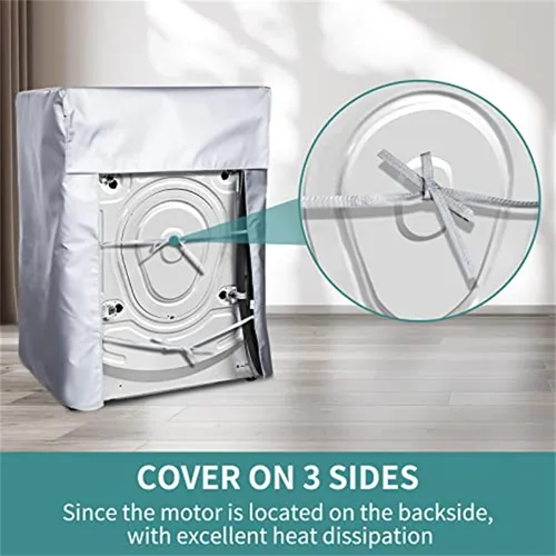 Miniatura 5 de Paquete de 2 fundas para lavadora y secadora, cubierta de lavadora de carga superior impermeable a prueba de polvo y engrosada para máquina de carga