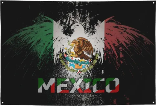 Miniatura 16 de Bandera de la amistad de Estados Unidos y México de 3 x 5 pies, pancarta de jardín para interiores y exteriores, decoración perfecta México Amistad