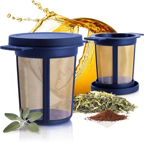 Miniatura 11 de Finum 63/421.41.00 - Cesta flotante de infusión de té y especias de hojas sueltas de acero inoxidable, tamaño grande, negro